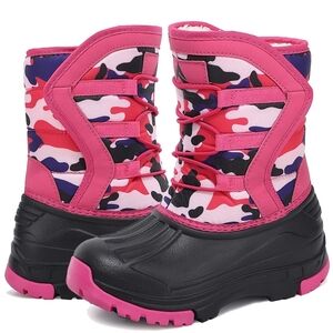 Kids Pink Camouflage Winter Boots NWOT